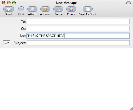 Using the BCC field in OS X Mail