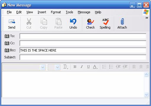 Using the BCC field in Outlook Express