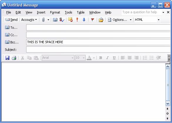 Using the BCC field in Outlook