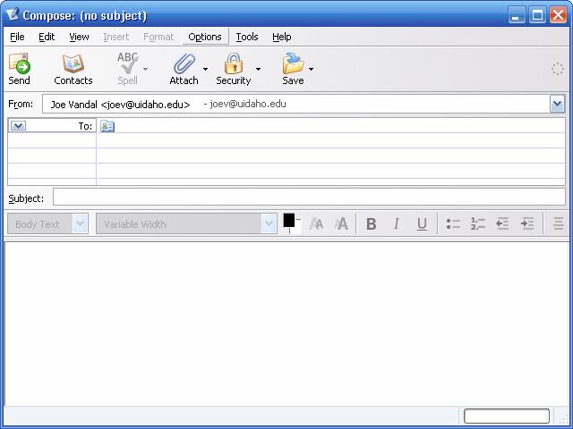 New message in Thunderbird